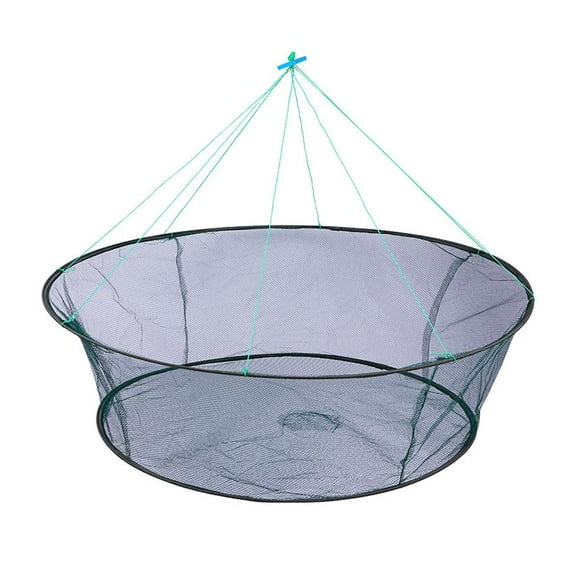 Loose Mouth Folding Drop Fishing Net Shrimp Catcher Fish Eels Trap Cage Prawn Crab Bait Fishing Accessories Netting collapsible collapsible making cage Net netting netting,replacing Fish repla
