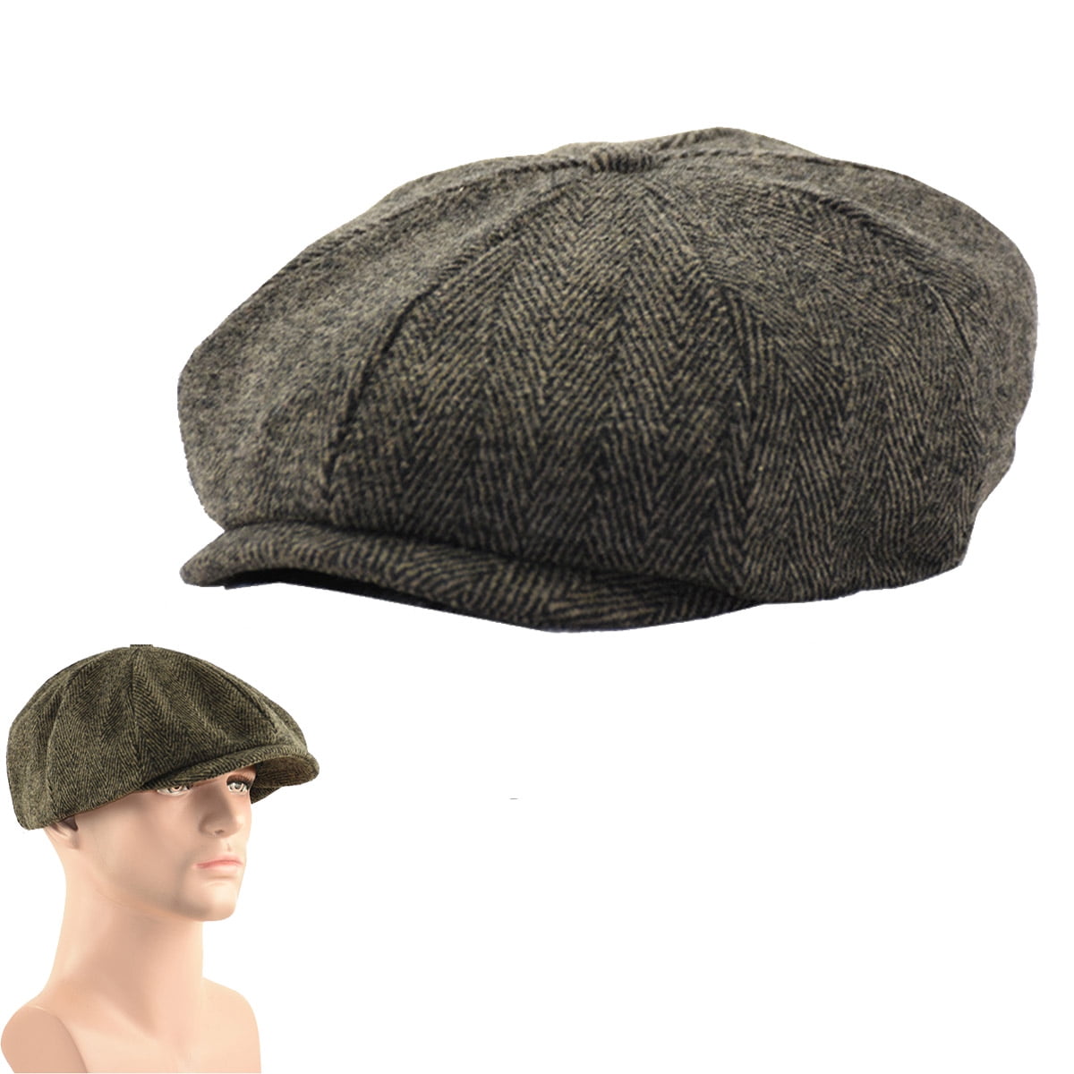 Loose Octagonal Beret Hats Women Men Street Brim Cap Outdoor Winter