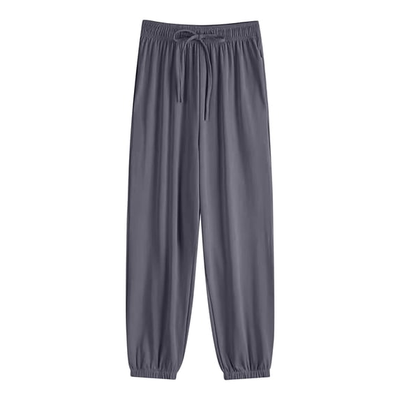 Loose Pants For Women Ice Sweatpants Bunched Feet Summer Thin Oversized Womens Wide Leg Pants
