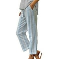 thumbnail image 1 of Loose Pants for Women Botanical Print Relaxed Fit with Patchwork Detail And Side Pockets for Weekend Comfort And Daily Styling Womens Trousers, 1 of 3