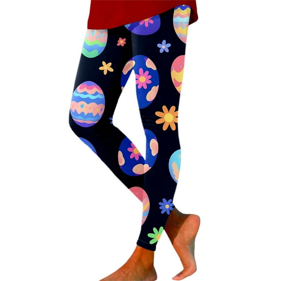 Loose Pants for Women Women's Easter Rabbit Print High Waisted Leggings Lift Exercise Leggings Yoga Pants Womens Linen Pants Black S