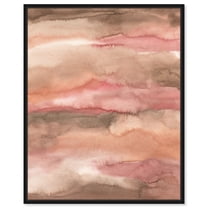 Loose Powder Boho Abstract Wall Art Canvas Wall Art by Art Remedy, Black Floater Frame, 17" x 21"