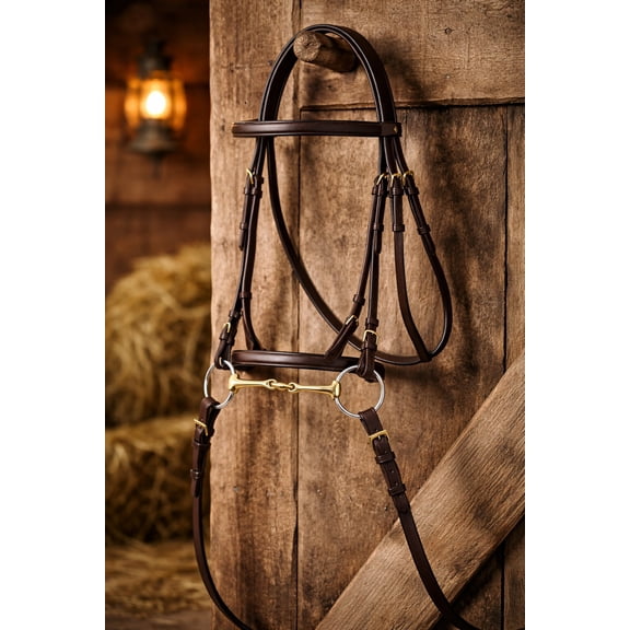 Loose Ring Pinchless Lozenge Dog Bone SS Brass 4-1/2" HORSE BIT 35558A