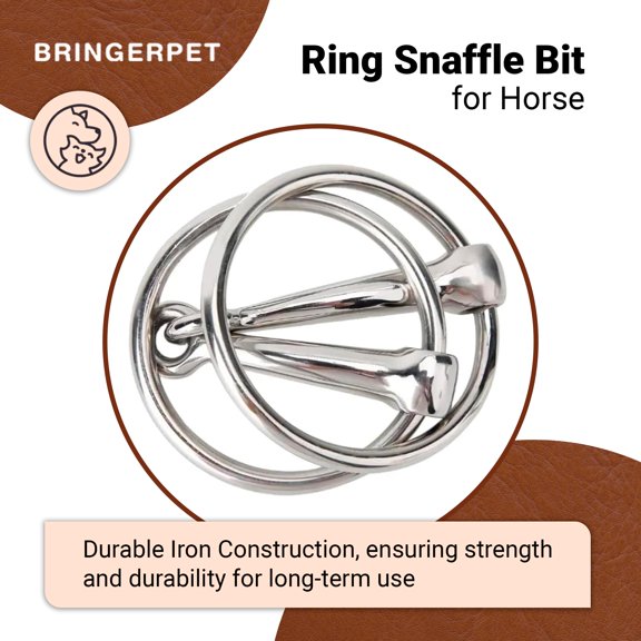 Loose Ring Snaffle Bit for Horses, Iron Training Bit, Direct Pressure for Young or Sensitive Horses