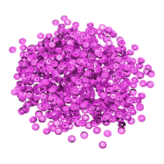 Loose Sequins 2000 Pcs 5MM Silver Backed Cup Embroidery Sequins Spangles for Jewelry Making Crafts Sewing, Plum Red