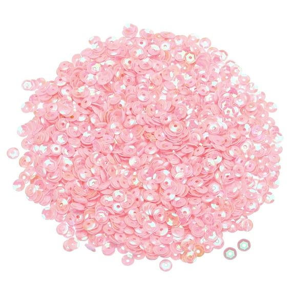 Loose Sequins,Glitter Sequins Cup Sequins Embroidery Sequins for Jewelry Making Crafts Sewing Light Pink