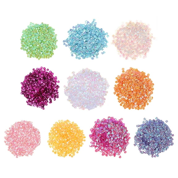 Loose Sequins 6MM Iridescent Sequins 6000Pcs Cup Sequins Embroidery Sequins for Jewelry Making Crafts Sewing 10 Colors