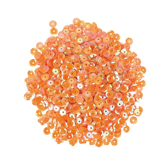 Loose Sequins Iridescent Sequins 2400Pcs Cup Sequins Embroidery Sequins for Jewelry Making Crafts Sewing,Orange