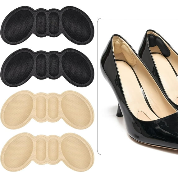 Loose Shoes Inserts Heel Pads Heel Grips Protectors for Shoes Shoe Size Reducer (Multicolor 2 Pairs)