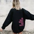 thumbnail image 1 of Loose Sport Hoodie Do What Makes You Happy Print Sweatshirt Hooded Clothing, 1 of 8