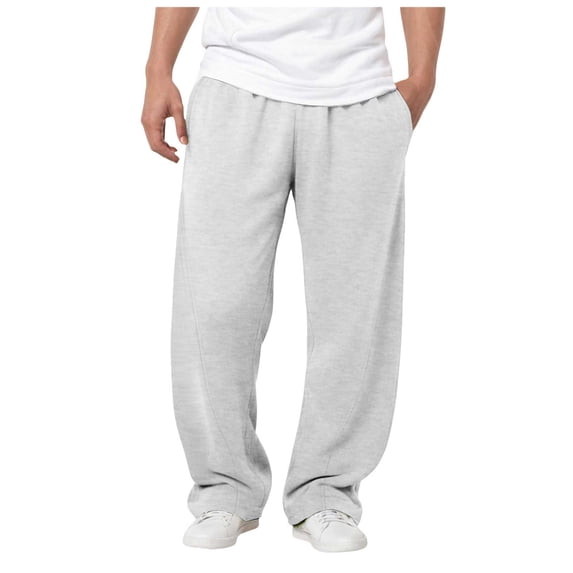 Loose Sweatpants For Men Mens Joggers With Pockets Baggy Sweatpants Men Wide Leg Sweats Pants Loose Open Bottom Joggers with Pockets