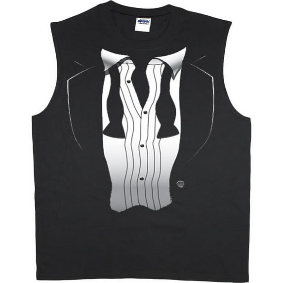 Loose Tie Tuxedo t-shirt sleeveless t-shirt muscle tee for men