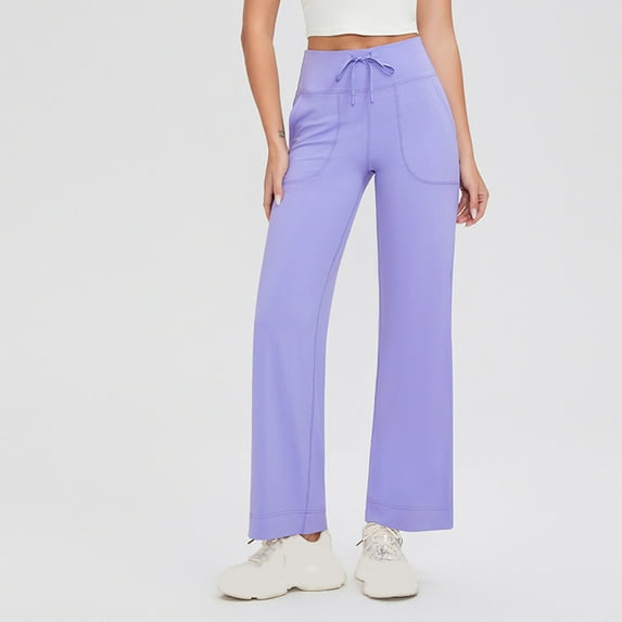 Loose Yoga Pants For Women Sevevn Women'S Long Solid Color Hip Lift Fitness High Waist Elastic Exercise Yoga Pants Wide Leg Yoga Pants For Women