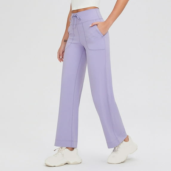 Loose Yoga Pants For Women Sevevn Women'S Long Solid Color Hip Lift Fitness High Waist Elastic Exercise Yoga Pants Wide Leg Yoga Pants For Women