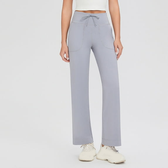 Loose Yoga Pants For Women Sevevn Women'S Long Solid Color Hip Lift Fitness High Waist Elastic Exercise Yoga Pants Wide Leg Yoga Pants For Women