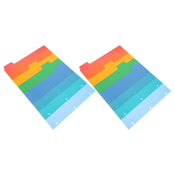 Loose-leaf Divider Label Detachable File Folders Hardcover Notebooks Working Binder Tabs Dividers for 10 Pcs