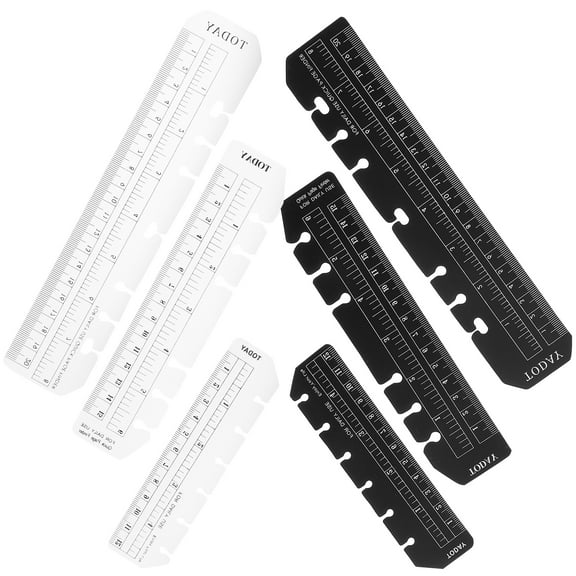 Loose-leaf Marking Ruler 12 Pcs Planner Bookmark Multi-function Page Marker Binder Clips Snap-in Pp