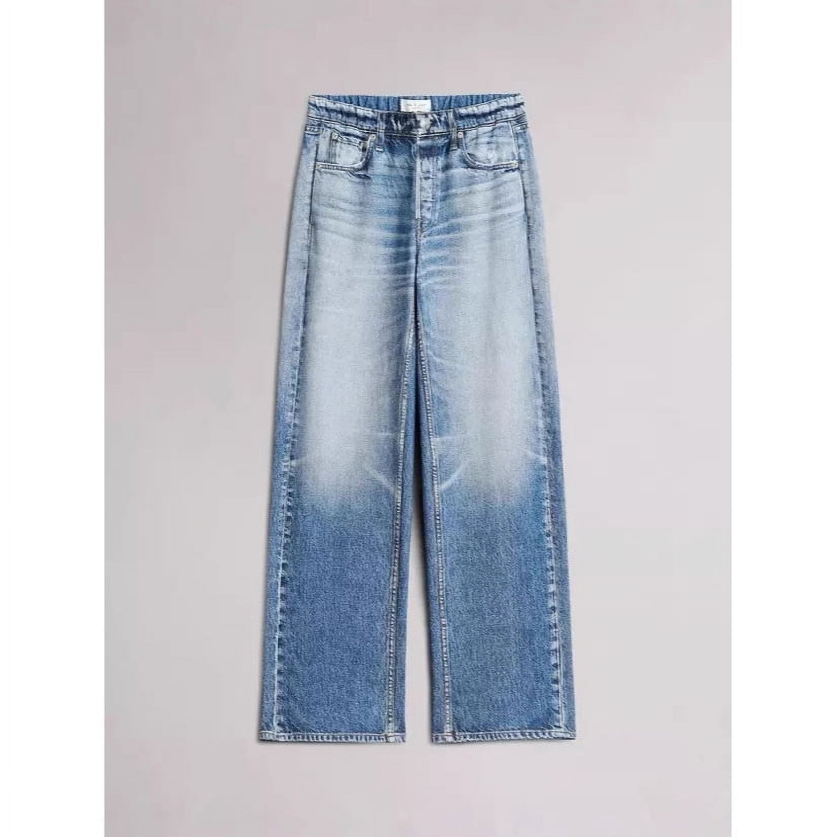NOBRAND Loose wide-leg jeans women's solid color casual Joker denim trousers