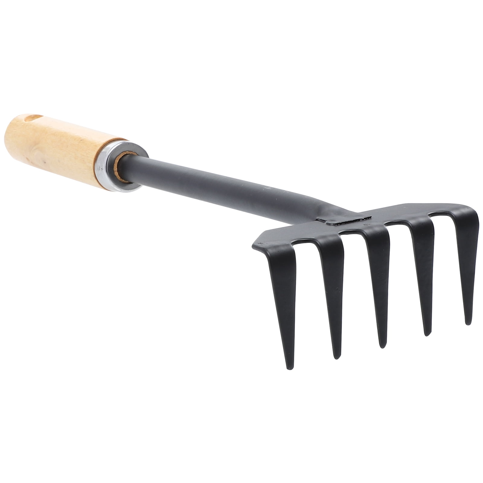 Loosens Soil Hand Tool Iron Rake Shrub Gardening Child Black - Walmart.com