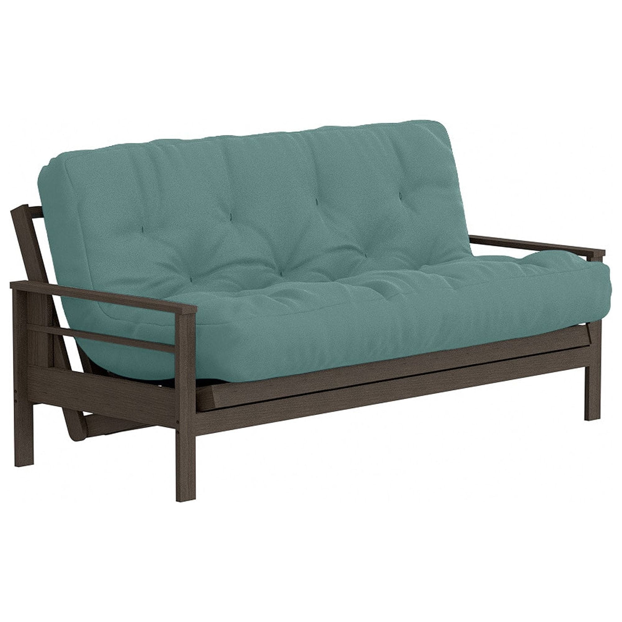 Loosh Home 10-Inch Queen Futon Mattress – Cooling Gel Memory Foam, USA Made, Teal (No Frame)