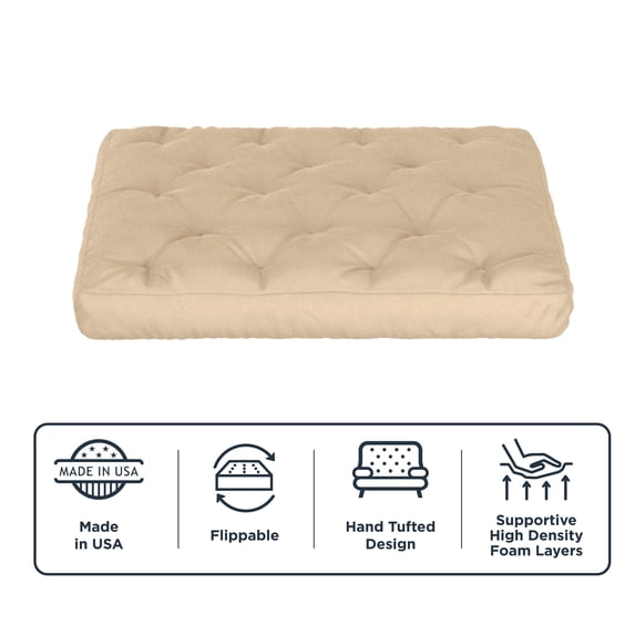 Loosh Home 12" Canvas Futon Mattress Beige Queen