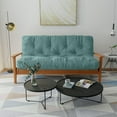 thumbnail image 1 of Loosh Home  8" Canvas Futon Mattress Aqua Full, 1 of 5