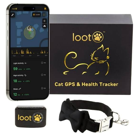 LootPaw Cat GPS Tracker & Health Monitor, Waterproof, Fits Most Collars