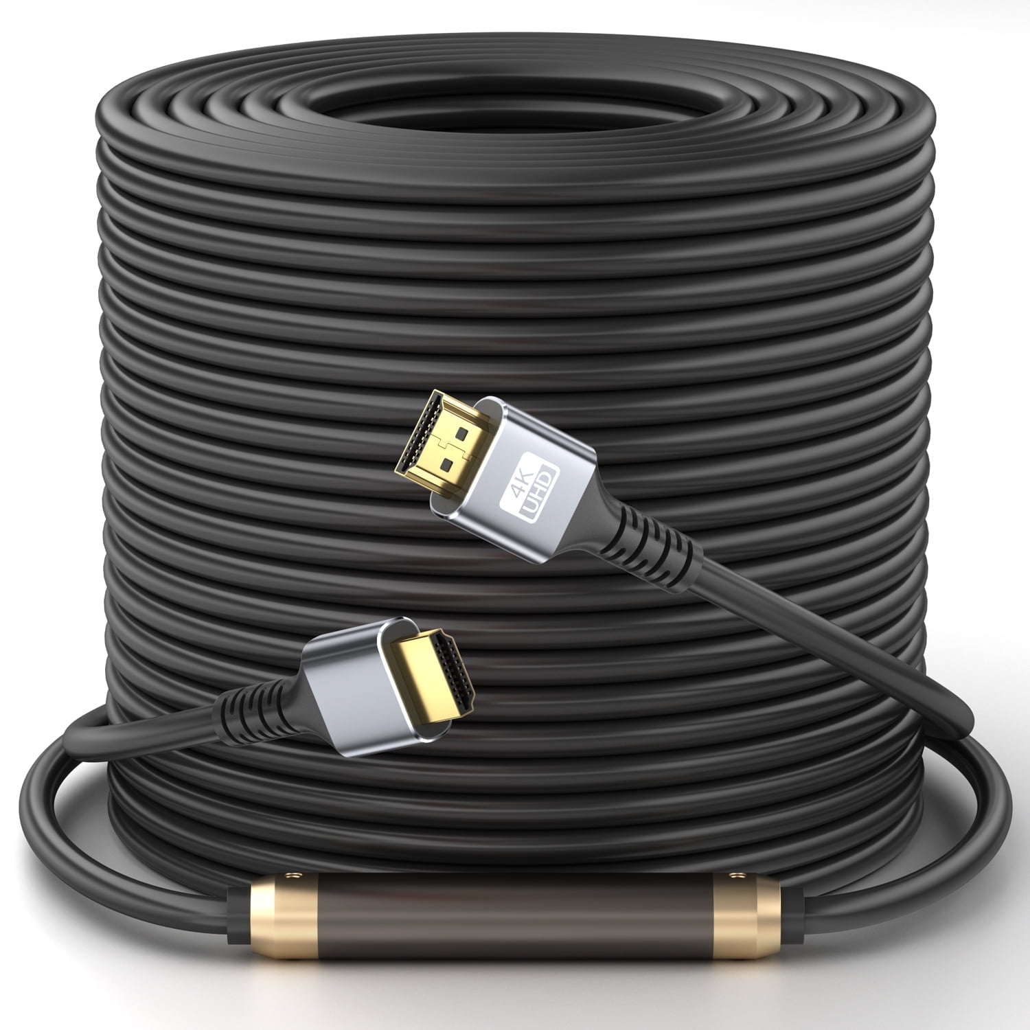 4K HDMI Cable 100FT Ultra High Speed Hdmi 2.0 Cord 4K@60Hz 18gbps Gold Plated Connector 3D ARC Ethernet for HDTV Monitor Laptop Roku TV Xbox PS4/PS5(silvery)