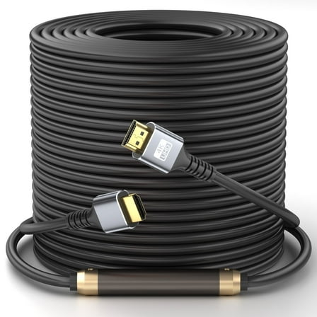 4K HDMI Cable 150FT/45M Ultra High Speed Hdmi 2.0 Cord 4K@60Hz 18gbps Gold Plated Connector 3D ARC Ethernet for HDTV Monitor Laptop Roku TV Xbox PS4/PS5(silvery)