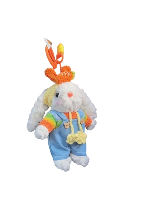 Lop Eared Rabbit Plush Figure Keychain Home Decoration Ornament Adorable Gift