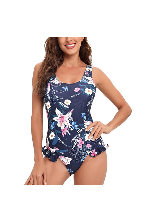 Athletic One Piece Swimsuit Women Modest Criss Cross Back Bathing Suit Quick Dry Full Coverage Swim Suit