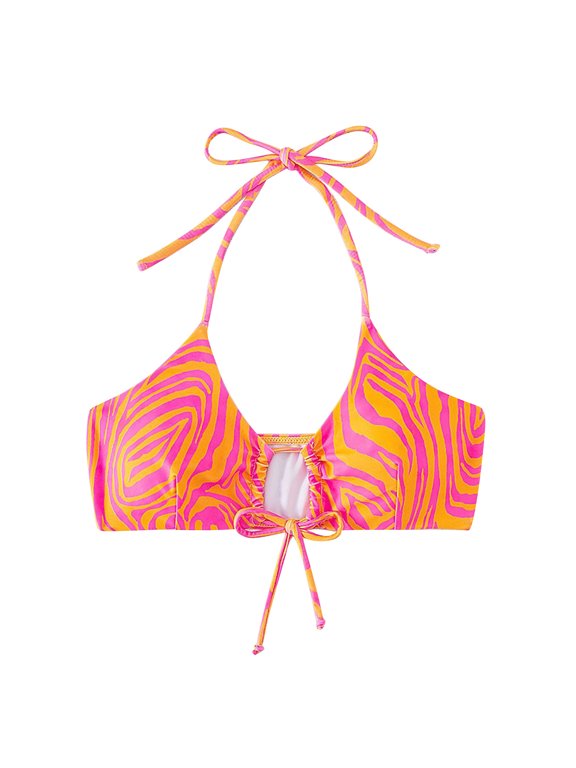 Bikini Top for Women Bathing Suit Self Tie Spaghetti Straps Halter String Bikini Tops Sexy Bikini Swimsuit Tops