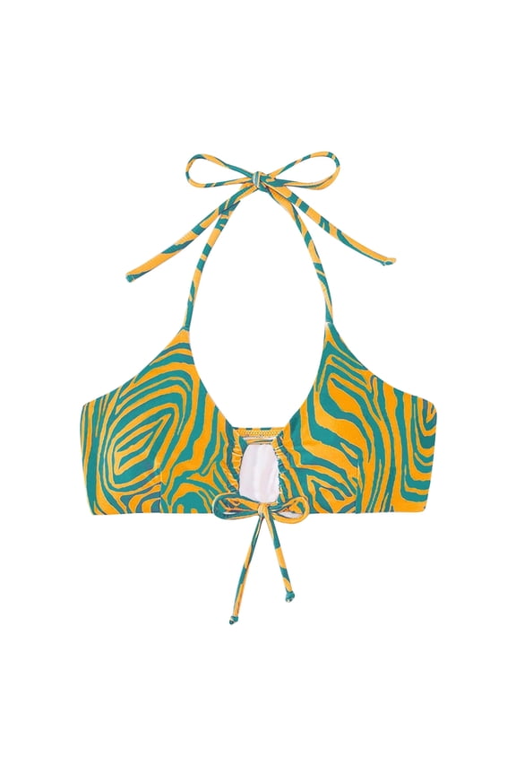 Bikini Top for Women Bathing Suit Self Tie Spaghetti Straps Halter String Bikini Tops Sexy Bikini Swimsuit Tops