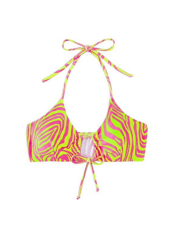 Bikini Top for Women Bathing Suit Self Tie Spaghetti Straps Halter String Bikini Tops Sexy Bikini Swimsuit Tops