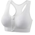 thumbnail image 1 of Lopeceal Front Zipper Women Sports Bra Mesh Back Breathable Compression Support Shockproof Racerback Bra Comfort Lightweight, 1 of 4