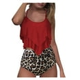 thumbnail image 1 of Lopeceal High Waisted Tankini Swimsuits for Women Flounce Top Tummy Control Bathing Suits, 1 of 7