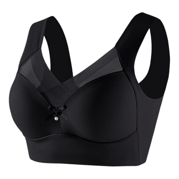 Lopeceal Plus Size Seamless Wireless Bra for Womens Comfort Support with Breathable Mesh Wide Straps Multicolor Daily Underwear