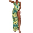 thumbnail image 1 of Lopeceal Swimsuit Plant Print Halter One-Piece Swimsuit and Beach Dress Sexy Swimwear Women Swimwear Beachwear, 1 of 6