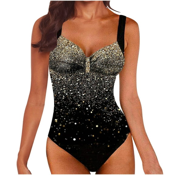 Lopeceal Two Piece Tankini Swimsuit for Women High Waisted Tummy Control Bathing Suit Double Up Tankini Set