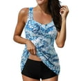 thumbnail image 1 of Lopeceal Two Piece Tankini Swimsuits for Women Bathing Suit with Shorts Athletic Swimwear, 1 of 7