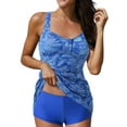 thumbnail image 1 of Lopeceal Two Piece Tankini Swimsuits for Women Bathing Suit with Shorts Athletic Swimwear, 1 of 7
