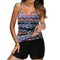 thumbnail image 1 of OVBMPZD Two Piece Tankini Swimsuits for Women Loose Swim Top with Bikini Bottom Bathing Suits Multicolor L, 1 of 9