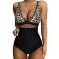 thumbnail image 1 of Lopeceal Women Sexy Mesh Tummy Control Swimsuit Push Up High Waisted Bathing Suit, 1 of 5