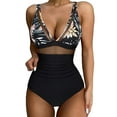 thumbnail image 1 of Lopeceal Women Sexy Mesh Tummy Control Swimsuit Push Up High Waisted Bathing Suit, 1 of 7