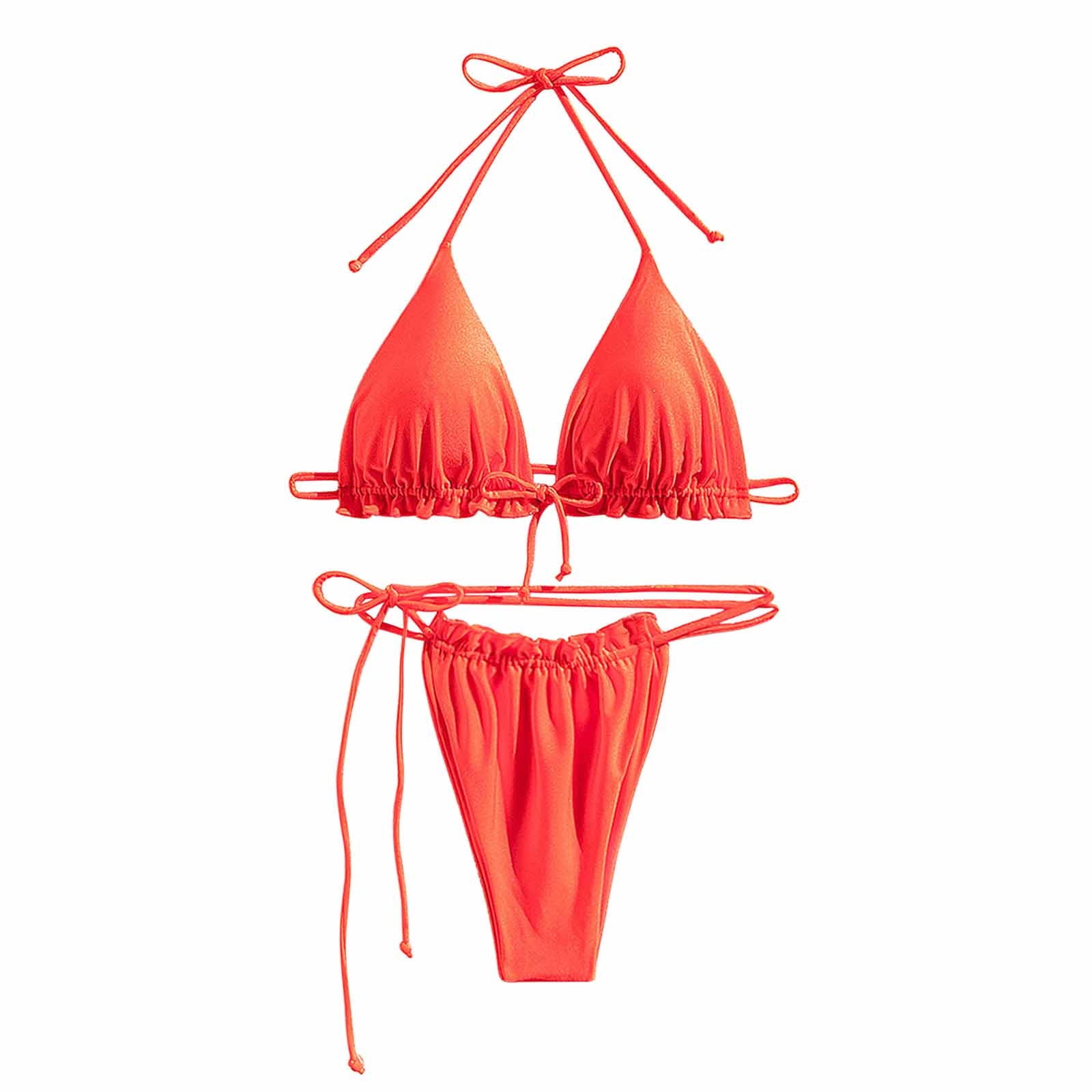 Lopeceal Women Two Piece Thong Bikini Set y Halter Triangle Swimsuit lopeceal-women-two-piece-thong-bikini-set-y-halter-triangle-swimsuit