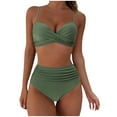 thumbnail image 1 of Lopeceal Women Underwire Bikini High Waisted Bathing Suit Tummy Control Two Piece Swimsuit, 1 of 5