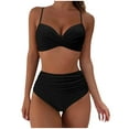 thumbnail image 1 of Lopeceal Women Underwire Bikini High Waisted Bathing Suit Tummy Control Two Piece Swimsuit, 1 of 5