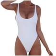 thumbnail image 1 of Lopeceal Women's One Piece Retro U Back Swimsuits Tummy Control Padding Bathing Suit High Cut Swimwear, 1 of 3