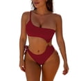 thumbnail image 1 of Lopeceal Women's One Piece Swimsuit One Shoulder Bathing Suit Sexy Cutout Tummy Control Summer Swimwear, 1 of 5