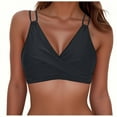 thumbnail image 1 of Lopeceal Women's Twist Front Bikini Tops - Push Up Bathing Suit Top Padded Swimsuit Top, 1 of 5